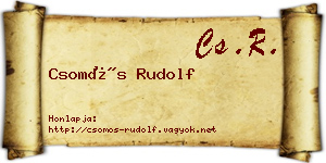 Csomós Rudolf névjegykártya