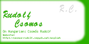 rudolf csomos business card